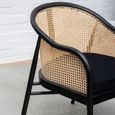 Corso Chair - Black Wood and Rattan