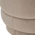 Dale Chair - Curved - Ivory Linen Fabric