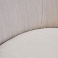 Dale Chair - Curved - Ivory Linen Fabric