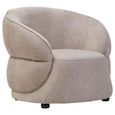 Daphne Chair - Curved - Taupe Chenille Fabric