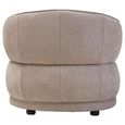 Daphne Chair - Curved - Taupe Chenille Fabric