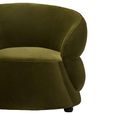 Darla Chair - Curved - Forest Green Velvet Fabric