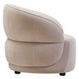 Darla Chair - Curved - Stone Velvet Fabric