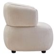 Dasha Chair - Curved - Ivory Chenille Fabric