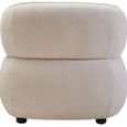 Dasha Chair - Curved - Ivory Chenille Fabric