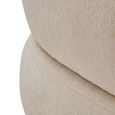 Dasha Chair - Curved - Ivory Chenille Fabric