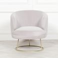 Deco Accent Chair - Light Grey Velvet