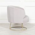 Deco Accent Chair - Light Grey Velvet