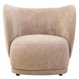 Delray Chair - Curved - Deep Stone Chenille Fabric