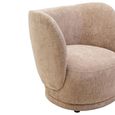 Delray Chair - Curved - Deep Stone Chenille Fabric