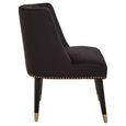 Doucet Chair - Black Velvet Fabric
