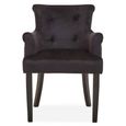Doucet Chair - Black Velvet Fabric with Ring Back