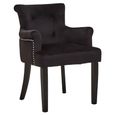 Doucet Chair - Black Velvet Fabric with Ring Back