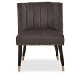 Doucet Chair - Grey Velvet Fabric