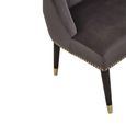 Doucet Chair - Grey Velvet Fabric
