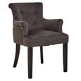 Doucet Chair - Grey Velvet Fabric with Ring Back