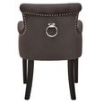 Doucet Chair - Grey Velvet Fabric with Ring Back