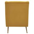Doucet Armchair - Yellow Velvet Fabric with Gold Legs