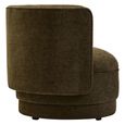 Drake Accent Chair - Curved - Forest Green Chenille Fabric