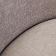 Drake Accent Chair - Curved - Taupe Chenille Fabric