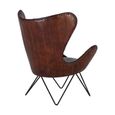 Durango Chair - Brown Leather Butterfly
