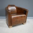 Accent Chair - Brown Leather