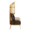 Eliza Chair - Brushed Gold Metal Frame with Dome Cage