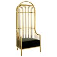 Eliza Chair - Gold Metal Frame with Dome Cage