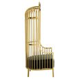 Eliza Chair - Gold Metal Frame with Dome Cage
