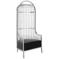 Eliza Chair - Silver Metal Frame with Dome Cage