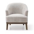 Ella Tub Chair - Leto Woven Chenille Natural Fabric