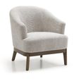 Ella Tub Chair - Leto Woven Chenille Natural Fabric