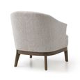 Ella Tub Chair - Leto Woven Chenille Natural Fabric