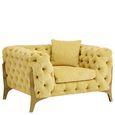 Esme Armchair - Tufted - Pistachio Green Fabric