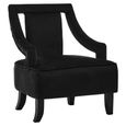 Faye Armchair - Black Velvet Fabric