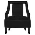 Faye Armchair - Black Velvet Fabric