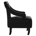 Faye Armchair - Black Velvet Fabric