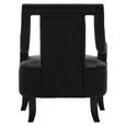 Faye Armchair - Black Velvet Fabric