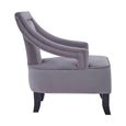 Faye Armchair - Grey Velvet Fabric