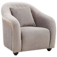 Fifi Armchair - Grey Velvet Fabric