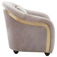 Fifi Armchair - Grey Velvet Fabric