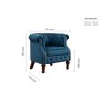 Freya Accent Chair - Blue Velvet Fabric