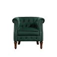 Freya Accent Chair - Green Velvet Fabric