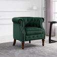 Freya Accent Chair - Green Velvet Fabric