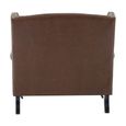 Fulham Armchair - Wing - Brown Faux Leather