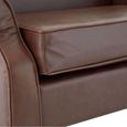 Fulham Armchair - Wing - Brown Faux Leather