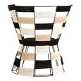 Fusion Accent Chair - Black and White Woven Bone Inlay