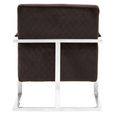 Gatsby Armchair - Black Velvet Fabric with Silver Metal
