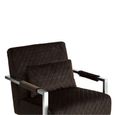 Gatsby Armchair - Black Velvet Fabric with Silver Metal
