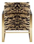 Gillett Armchair - Tiger Print Fabric with Gold Metal Legs